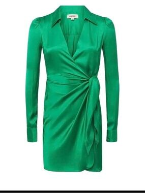 L'Agence Amani Wrap Mini Dress